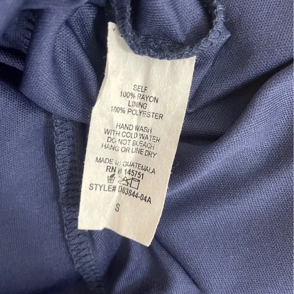 Altar’d State Navy Boho Ruffle Sleeveless Mini Dress Size Small - Picture 9 of 9